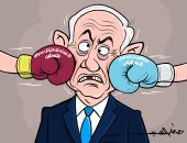مظاهرات ضد نتنياهو واتجاه دولى للاعتراف بفلسطين.. كاريكاتير اليوم السابع