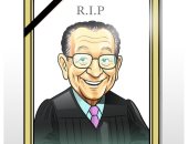 وداعا القاضى الأمريكى الرحيم فرانك كابريو فى كاريكاتير اليوم السابع 