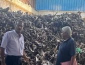 ضبط مصنع أعلاف حيوانية مجهولة المصدر بالشرقية والتحفظ على 10 أطنان عظام