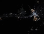 مصر من الفضاء.. شاهد نهر النيل من المنيا لبنى سويف فى أضواء الليل