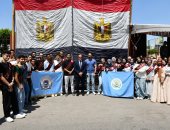 توافد طلاب جامعة الإسماعيلية الجديدة الأهلية للمشاركة فى انتخابات مجلس الشيوخ