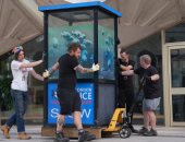 نقل عمل لـ بانكسى على شكل حوض سمك لمخزن بمتحف لندن.. هل يعرض من جديد؟