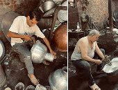 من سجلات التاريخ.. أب وابنه يحفظان صناعة مآذن المساجد.. عبد النبى: ورثت المهنة عن والدى وورشتنا يتجاوز عمرها الـ80 عامًا.. حرفتنا كلها يدوى وأصعب حاجة فيها الشقاء.. وشغلنا له قيمته وسمعتنا سبقانا فى السوق