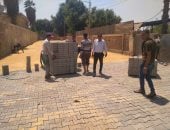 بدء رصف 120 شارعًا جديدًا فى مركز ومدينة البدرشين بالإنتر لوك.. صور