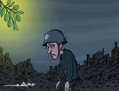 ضربات المقاومة الفلسطينية تنهك الجيش الإسرائيلى.. كاريكاتير اليوم السابع