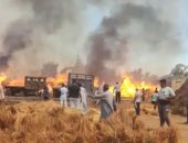 اندلاع حريق هائل في مصنع كتان في زمام قرية شبراملس بزفتى