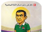 13 عاما على رحيل جنرال الكرة المصرية فى كاريكاتير اليوم السابع