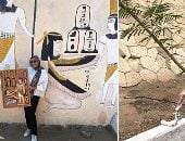 مدينة سمنود بالغربية تتجمل بجداريات تحكى تاريخ مصر فى العصر الفرعونى.. "حورس" و"إيزيس" يزينان الجدران.. وحملات نظافة وتشجير فى الشوارع ومحافظ الغربية يشيد بجهود المشاركين فى المبادرة