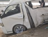 إصابة 9 أشخاص فى حادث انقلاب ميكروباص علي طريق بنها شبرا الحر بالقليوبية