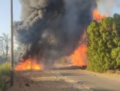 اندلاع حريق فى خط غاز طبيعى بمدينة إدفو شمال أسوان