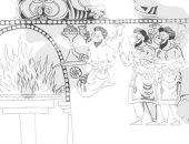 لوحة جدارية تكشف تفاصيل نادرة عن طقوس عبادة النار في طاجيكستان