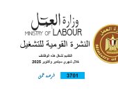 وزارة العمل تعلن عن 3701 فرصة عمل جديدة فى 44 شركة خاصة 