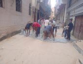 رصف وتطوير 70 شارعًا بمنطقة الكونيسة ومتفرعات العروبة فى الجيزة