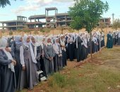 طابور الصباح بمدارس المنوفية فى أول يوم دراسة.. فيديو وصور