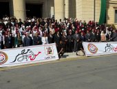 رئيس جامعة القاهرة يشهد تحية العلم مع الطلاب تزامناً مع انطلاق العام الدراسى