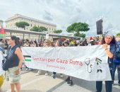 عشرات الآلاف من الإيطاليين يتحدون الطقس العاصف لإدانة المجازر فى غزة  