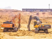 أعمال الحفر فى استاد الأهلي تجاوزت 300 ألف متر مكعب.. صور