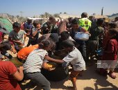 وجوه أطفال غزة تحكى مأساة الجوع والرعب تحت الحصار والقصف ومنع المساعدات