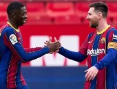 الفائز بالكرة الذهبية.. ديمبيلى يعادل إنجاز ميسى فى عام الثلاثية