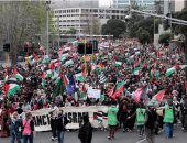 تظاهر الآلاف فى باريس دعما للشعب الفلسطينى