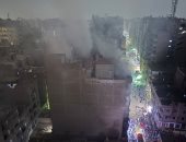 السيطرة على حريق ضخم بعقار سكنى فى شارع المنشية بفيصل.. صور