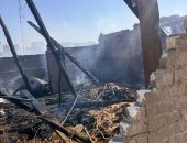 السيطرة علي حريق بطريق منوف -سرس الليان بنطاق منوف