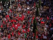 طلاب إسبانيا يشاركون فى إضراب ضد إسرائيل والهجوم على أسطول الصمود.. فيديو