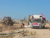 مصر تجهز أكبر مخيم للنازحين على مستوى قطاع غزة.. فيديووصور