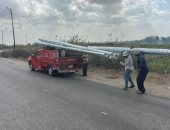 محافظ كفر الشيخ يوجه بتركيب 15 عمود كهرباء جديد بطريق الخاشعة بلطيم