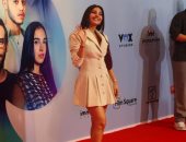 كريم قاسم وسلمى أبو ضيف وهادي الباجوري ومايان السيد في عرض الخاص لفيلم هيبتا