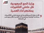 السعودية تتيح أداء العمرة لجميع حاملى التأشيرات.. انفوجراف