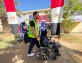 التحالف الوطنى يوفر كراس متحركة فى قرية برنشت لمساعدة كبار السن