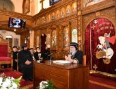 البابا تواضروس يلقى العظة الأسبوعية من كنيسة مارجرجس بخماروية