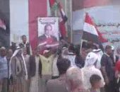 غزة ترفع صور الرئيس السيسى وعلم مصر تقديرا للدور المصرى فى وقف إطلاق النار