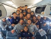 منتخب مصر بصورة داخل الطائرة: أنجزنا المهمة.. وفى الطريق راجعين