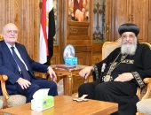 البابا تواضروس الثانى يستقبل الأمين العام لمجلس كنائس الشرق الأوسط