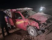 إصابة 15 عاملاً في حادث انقلاب سيارة نقل بالطريق الصحراوى بأسوان