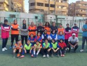 تدريب فتيات سوهاج فى كرة القدم الخماسية تحت شعار "ألف بنت.. ألف حلم"
