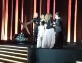 صناع هابى بيرث داى يحتفلون بعيد ميلاد الطفلتين خديجة وضحى بعد عرض الفيلم بالجونة