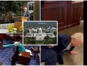 من التعثر إلى الاعتقال.. مشاهد مربكة ولحظات حرجة داخل الكونجرس.. كبير الجمهوريين يتعثر أرضًا للمرة الثالثة.. سقوط إليزابيث وارن يوحد الجمهوريين والديمقراطيين في لحظة نادرة.. واعتقال مور وباديلا يثير الدهشة