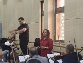 بروفة ريهام عبد الحكيم على أنغام الموجي استعدادًا لمهرجان الموسيقى العربية