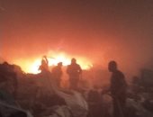 إخماد حريق داخل مشتل فى الصف دون إصابات