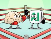 صراع الذكاء الاصطناعى والعقل البشرى فى كاريكاتير اليوم السابع