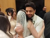 جنات ومحسن جابر ورنا سماحة فى حفل زفاف أحمد جمال وفرح الموجى