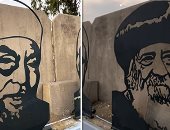 الشعراوى والبابا شنودة.. مجسمات تزين الطريق المؤدى للمتحف الكبير.. صور