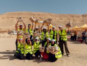 جمع 390 كيلو مخلفات خلال حملة نظافة بمحمية وادى دجلة بمشاركة البيئة..صور