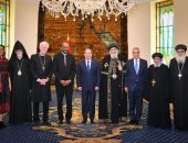 الرئيس السيسى يستقبل وفد مجلس الكنائس العالمى بحضور البابا تواضروس الثانى