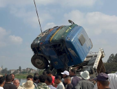 مصرع مواطن وإصابة 2 في إنقلاب تريلا بالطريق الصحراوى الشرقى بمدخل منطقة البغدادى