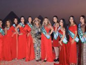 15 ملكة جمال من 5 قارات فى جلسة تصوير أمام الأهرامات.. صور