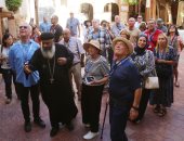 وفد سياحى أمريكى يتفقد مسار العائلة المقدسة وكنيسة العذراء مريم بكفر الشيخ